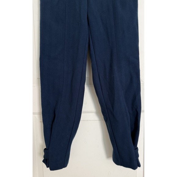 Maeve Magda Tapered Pants Anthropologie Navy Blue Ankle Size 0 - Picture 4 of 12